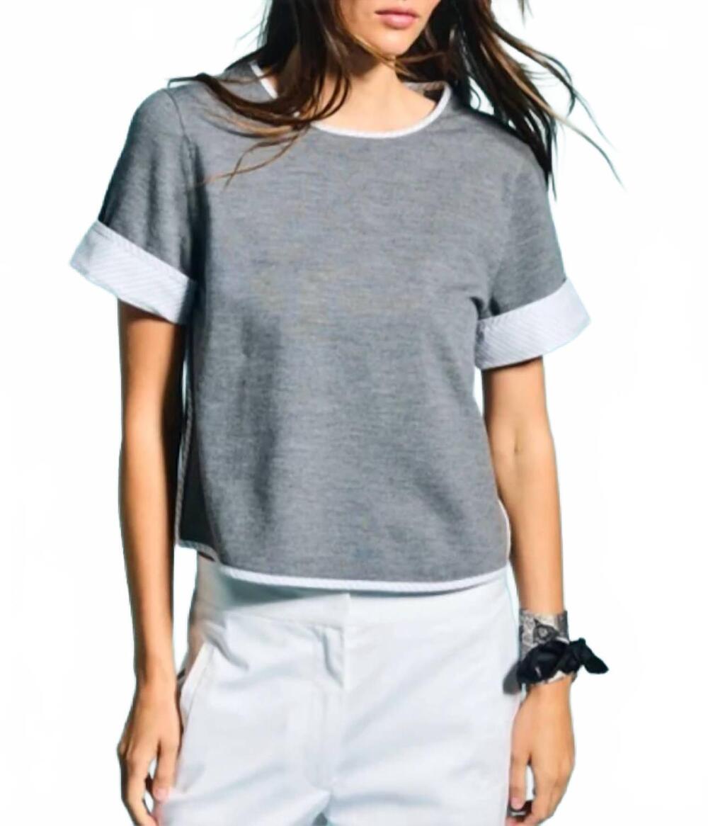 NEW WE-AR4 the marina knit top in grey